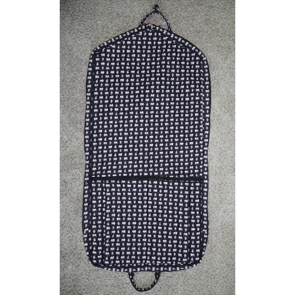 Vintage Vera Bradley Quilted Garment Bag Pink Elephants Retired Y2K